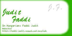 judit faddi business card